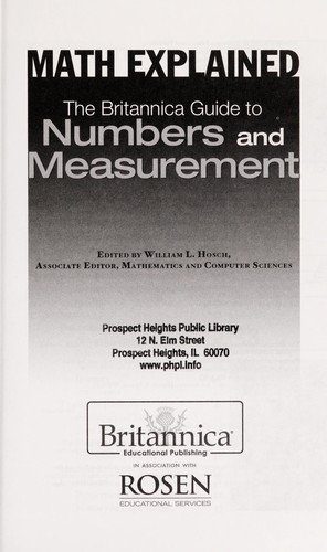 Cover for The Britannica guide to numbers and measurement