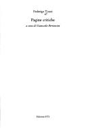 Cover for Pagine critiche