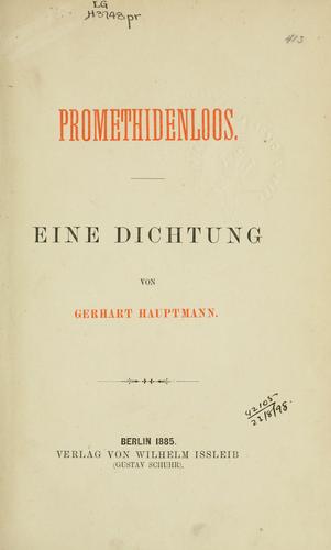 Cover for Promethidenloos