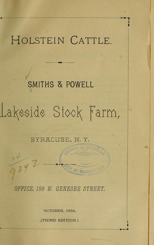 Cover for Holstein cattle