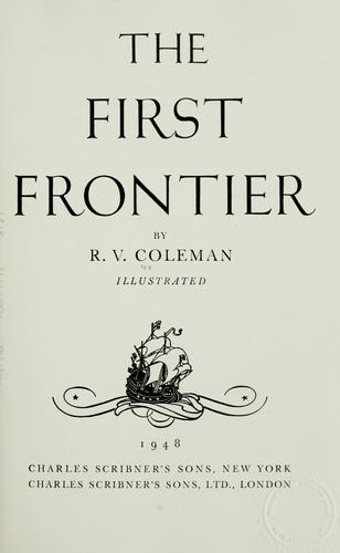 Cover for The first frontier.
