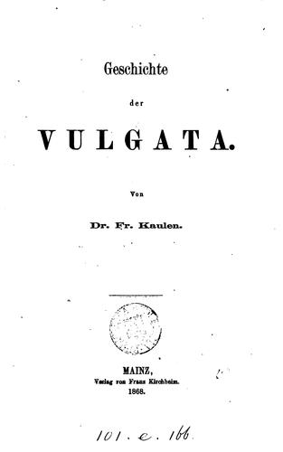 Cover for Geschichte der Vulgata