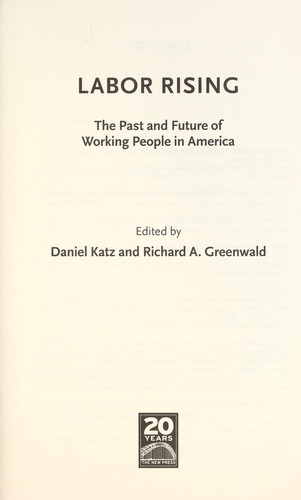 Cover for Labor rising