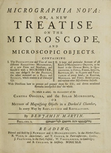 Cover for Micrographia nova