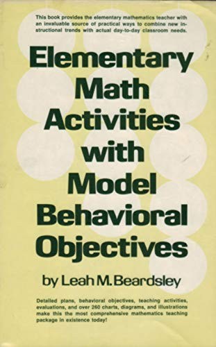Cover for Elementary math activities with model behavioral objectives