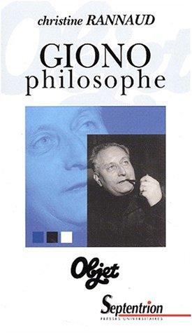 Cover for Giono philosophe