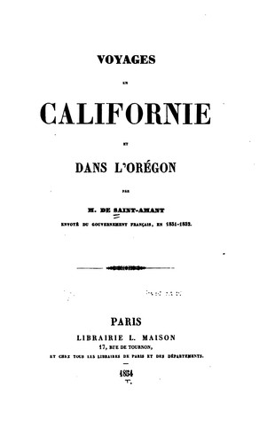 Cover for Voyages en Californie et dans l'Orégon