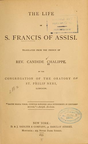 Cover for The life of S. Francis of Assisi