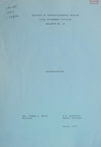 Cover for MICRORECORDING