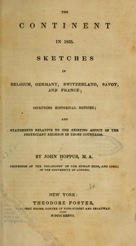 Cover for The continent in 1835