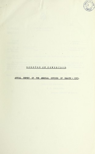 Cover for [Report 1963]