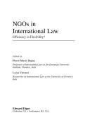 Cover for NGOs in International Law