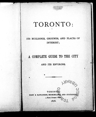 Cover for Toronto