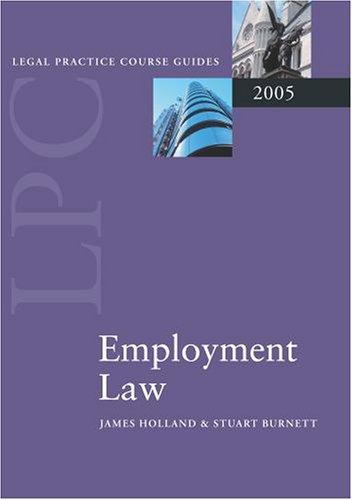 Cover for Employment Law 2005 (Blackstone Legal Practice Course Guide)