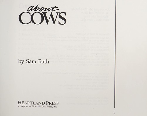 Cover for About cows