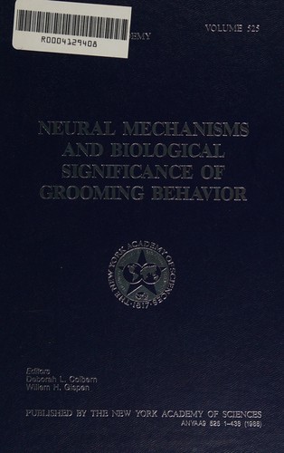 Cover for Neural mechanisms and biological significance of grooming behavior