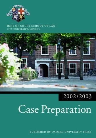 Cover for Case Preparation (Blackstone Bar Manual)