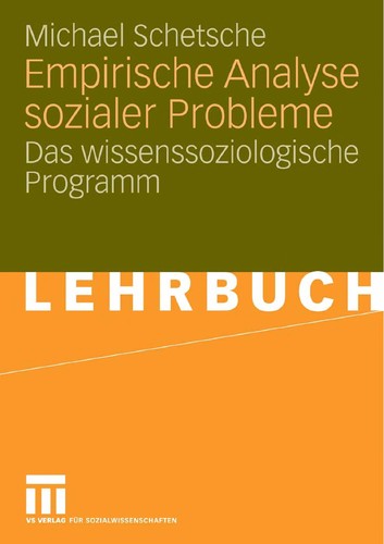 Cover for Empirische Analyse sozialer Probleme