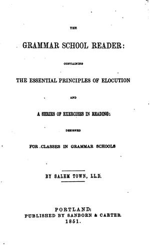 Cover for Grammar School Reader ...