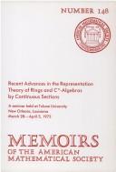Cover for Recent advances in the representation theory of rings and C*-algebras by continuous sections