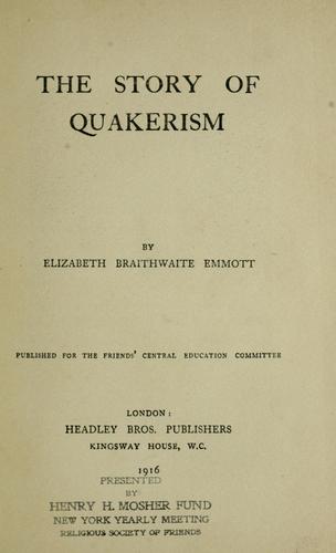 Cover for The story of Quakerism