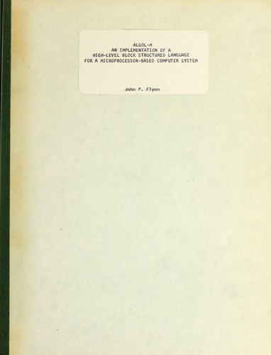 Cover for ALGOL-M