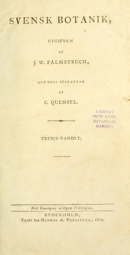 Cover for Svensk botanik