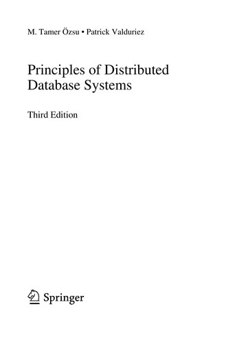 Cover for Principles of distributed database systems