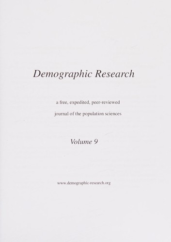 Cover for Demographic Research, Volume 9