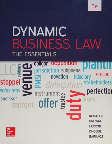 Cover for Dynamic Business Law