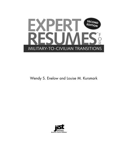 Cover for Expert resumes for military-to-civilian transitions
