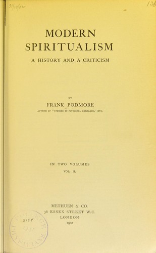 Cover for Modern spiritualism