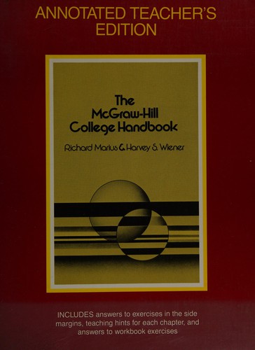 Cover for Annotated teacher's edition to accompany the McGraw-Hill college handbook