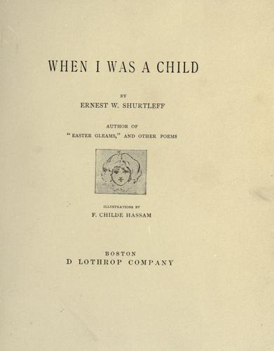Cover for When I was a child