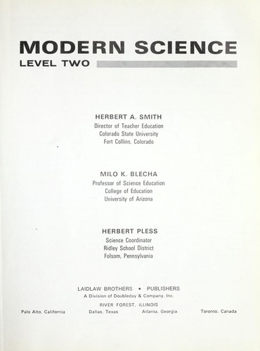 Cover for Modern science, level 1-2