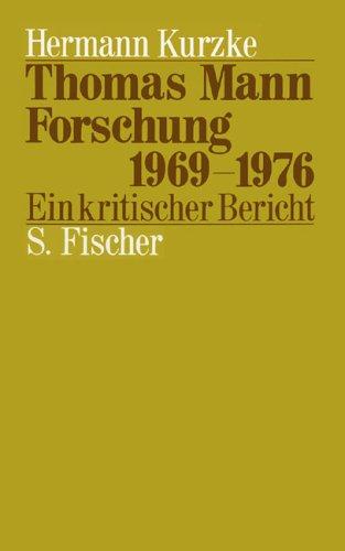 Cover for Thomas-Mann-Forschung, 1969-1976