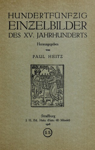 Cover for Hundertfünfzig Einzelbilder des XV. Jahrhunderts