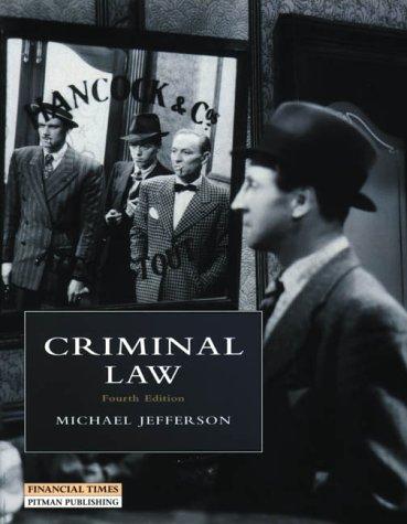 Cover for Criminal Law (Foundations in Law)