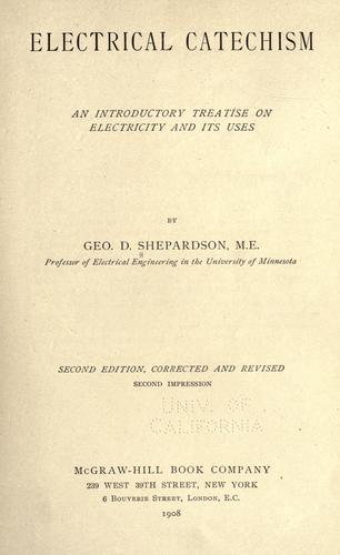 Cover for Electrical catechism