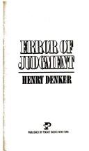 Cover for Error Of Judgment