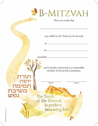 Cover for B-Mitzvah Gender Neutral Certificate 5-Pack