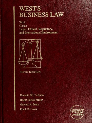 Cover for West's business law