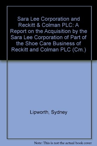 Cover for Sara Lee Corporation and Reckitt & Colman plc