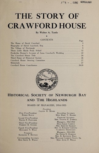 Cover for The story of Crawford house