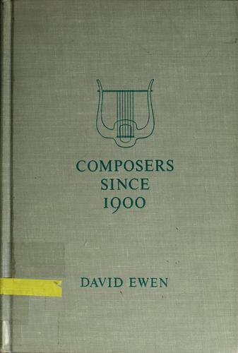 Cover for Composers since 1900