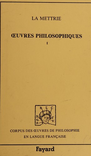 Cover for Oeuvres philosophiques