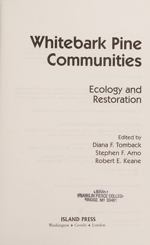 Cover for Whitebark pine communities