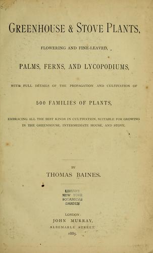 Cover for Greenhouse & stove plants