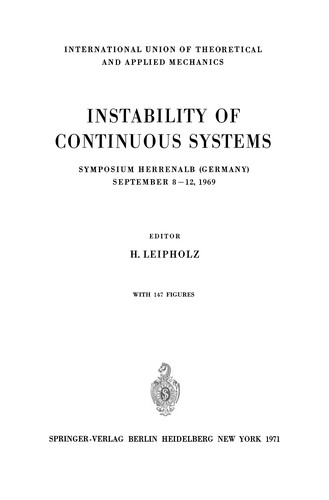 Cover for Instability of Continuous Systems