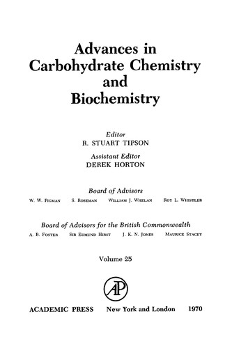 Cover for Advances in Carbohydrate Chemistry and Biochemistry
